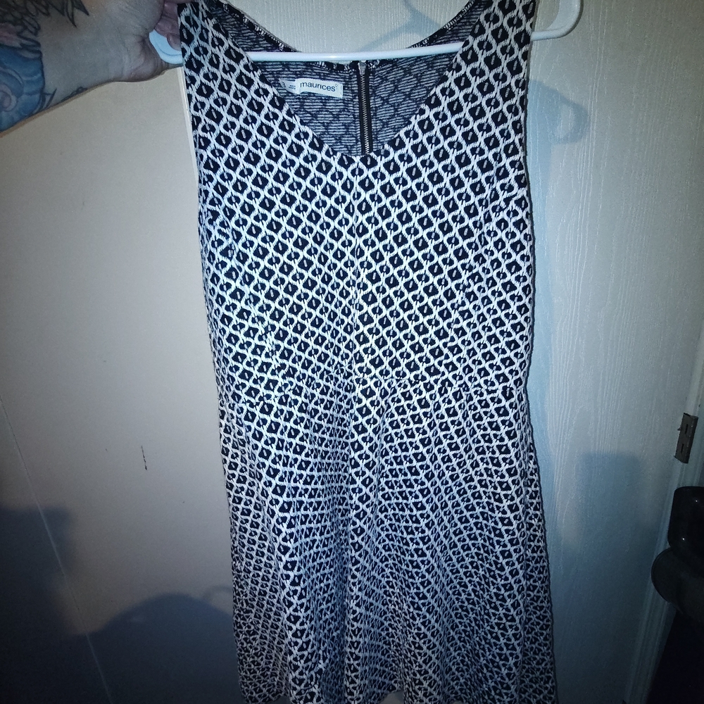 Maurices Monochrome Geometric Dress